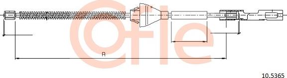 Cofle 10.5365 - Cable, parking brake parts5.com