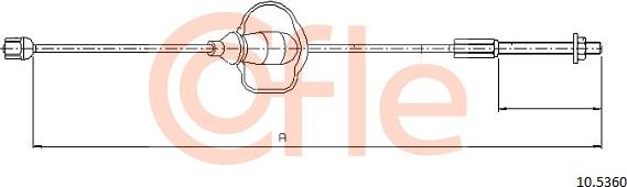 Cofle 10.5360 - Cable, parking brake parts5.com