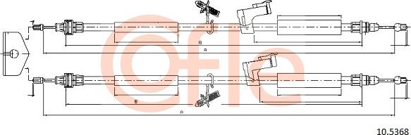 Cofle 92.10.5368 - Cable, parking brake parts5.com