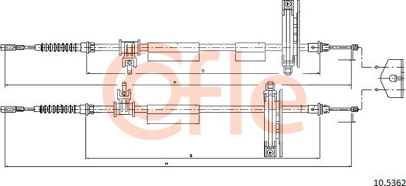 Cofle 10.5362 - Cable, parking brake parts5.com