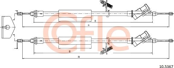 Cofle 92.10.5367 - Cable, parking brake parts5.com