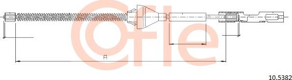 Cofle 92.10.5382 - Cablu, frana de parcare parts5.com