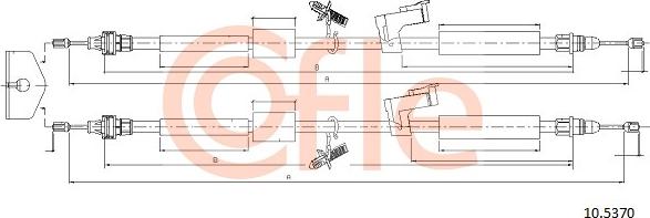 Cofle 10.5370 - Cable, parking brake parts5.com