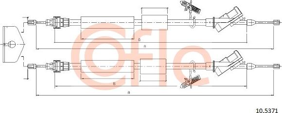 Cofle 92.10.5371 - Cable, parking brake parts5.com