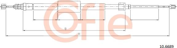 Cofle 10.6689 - Ντίζα, φρένο ακινητοποίησης parts5.com