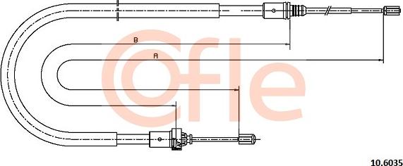 Cofle 92.10.6035 - Cable, parking brake parts5.com