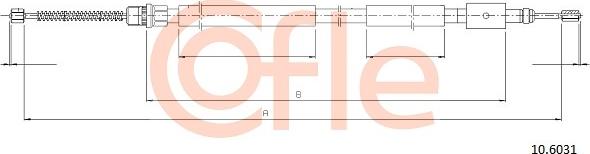 Cofle 10.6031 - Vaijeri, seisontajarru parts5.com