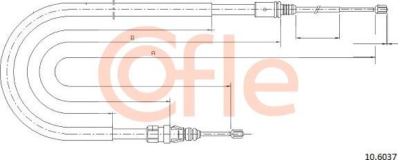 Cofle 92.10.6037 - Cable, parking brake parts5.com