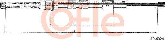 Cofle 10.6024 - Cable, parking brake parts5.com