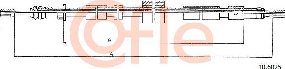 Cofle 92.10.6025 - Huzal, rögzítőfék parts5.com