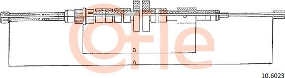 Cofle 10.6023 - Ντίζα, φρένο ακινητοποίησης parts5.com