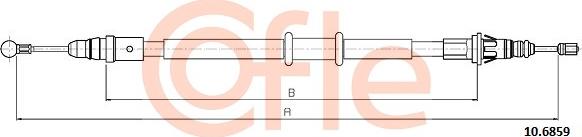 Cofle 10.6859 - Cable, parking brake parts5.com