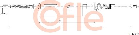 Cofle 10.6853 - Cable, parking brake parts5.com