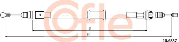 Cofle 92.10.6857 - Cable, parking brake parts5.com