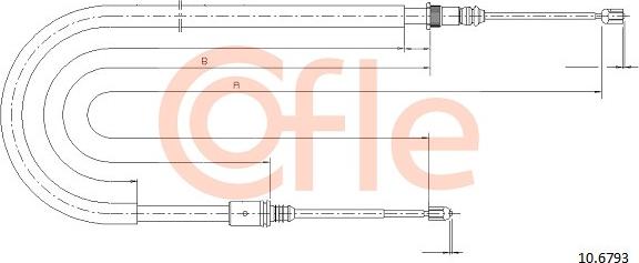 Cofle 92.10.6793 - Tel halat, el freni parts5.com