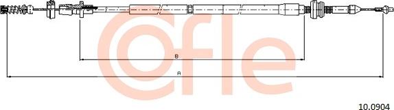 Cofle 10.0904 - Cablu acceleratie parts5.com