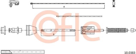 Cofle 10.0383 - Accelerator Cable parts5.com