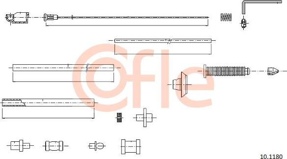 Cofle 92101180 - Cable del acelerador parts5.com