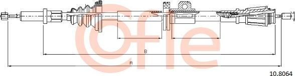 Cofle 10.8064 - Cięgło, hamulec postojowy parts5.com