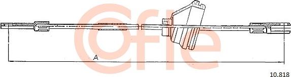 Cofle 92.10.818 - Cablu, frana de parcare parts5.com