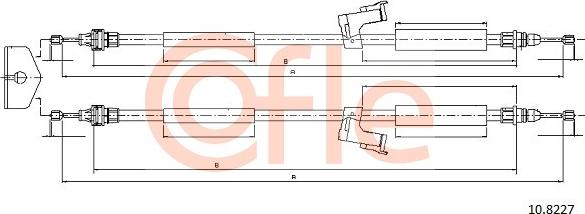 Cofle 10.8227 - Čelično uže, parkirna kočnica parts5.com