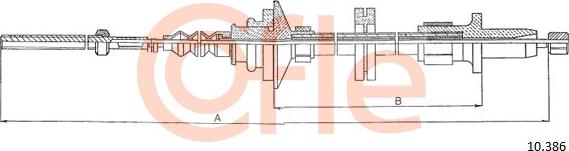 Cofle 10.386 - Cablu ambreiaj parts5.com