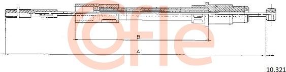 Cofle 10.321 - Cablu ambreiaj parts5.com