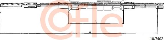 Cofle 92.10.7402 - Cablu, frana de parcare parts5.com