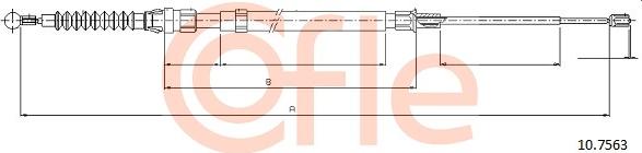 Cofle 92.10.7563 - Cablu, frana de parcare parts5.com