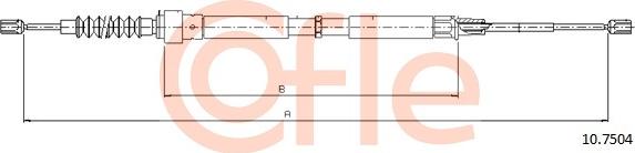 Cofle 10.7504 - Cablu, frana de parcare parts5.com