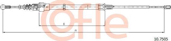 Cofle 10.7505 - Cablu, frana de parcare parts5.com