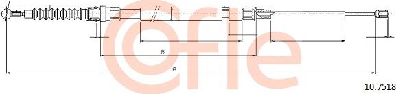 Cofle 10.7518 - Cable de accionamiento, freno de estacionamiento parts5.com