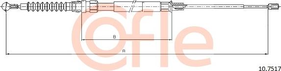 Cofle 92.10.7517 - Cable de accionamiento, freno de estacionamiento parts5.com