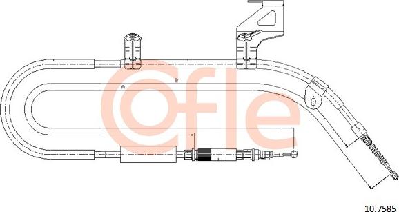 Cofle 10.7585 - Vaijeri, seisontajarru parts5.com