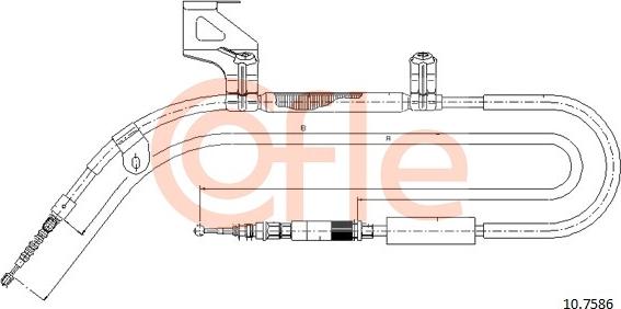 Cofle 10.7586 - Vaijeri, seisontajarru parts5.com