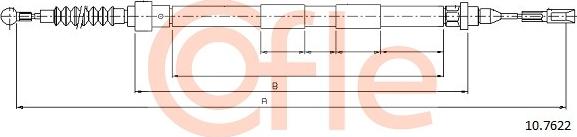 Cofle 10.7622 - Čelično uže, parkirna kočnica parts5.com