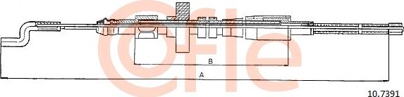 Cofle 10.7391 - Cablu, frana de parcare parts5.com