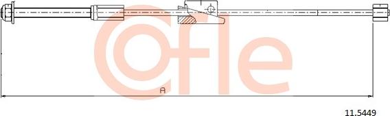 Cofle 11.5449 - Cablu, frana de parcare parts5.com