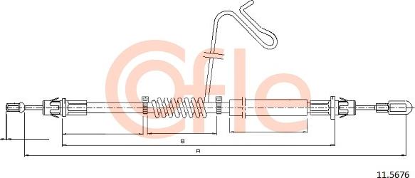 Cofle 11.5676 - Cable, parking brake parts5.com