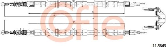 Cofle 11.5865 - Cablu, frana de parcare parts5.com