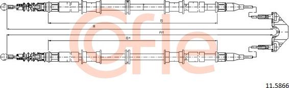 Cofle 11.5866 - Cablu, frana de parcare parts5.com