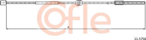 Cofle 92.11.5756 - Cablu, frana de parcare parts5.com