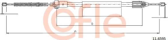 Cofle 92.11.6595 - Cable, parking brake parts5.com