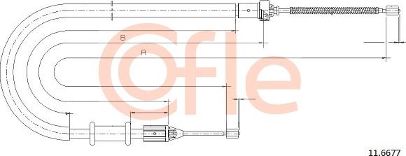 Cofle 11.6677 - Ντίζα, φρένο ακινητοποίησης parts5.com