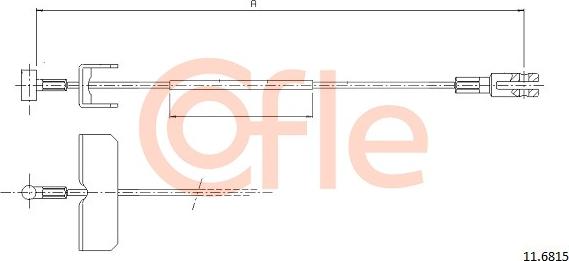 Cofle 11.6816 - Żażné lanko parkovacej brzdy parts5.com