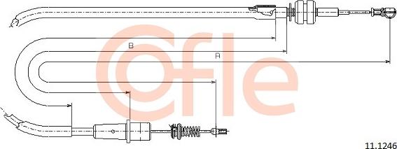 Cofle 11.1246 - Cablu acceleratie parts5.com