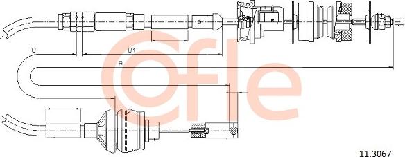 Cofle 11.3067 - Seilzug, Kupplungsbetätigung parts5.com