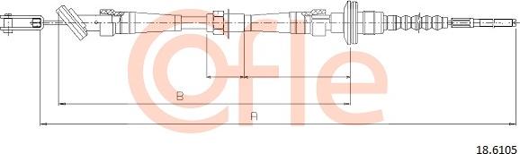 Cofle 18.6105 - Cablu ambreiaj parts5.com