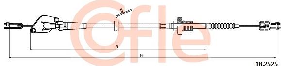 Cofle 18.2525 - Cablu ambreiaj parts5.com