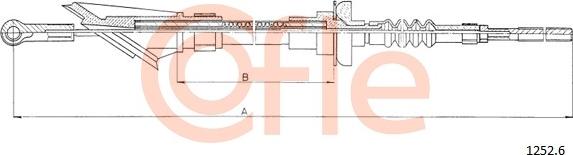 Cofle 1252.6 - Cablu ambreiaj parts5.com